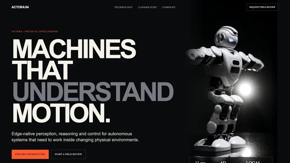 ACTORA website template preview
